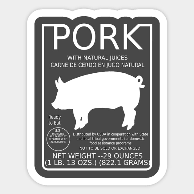 Government Assistance Pork Sticker by badvibesonly